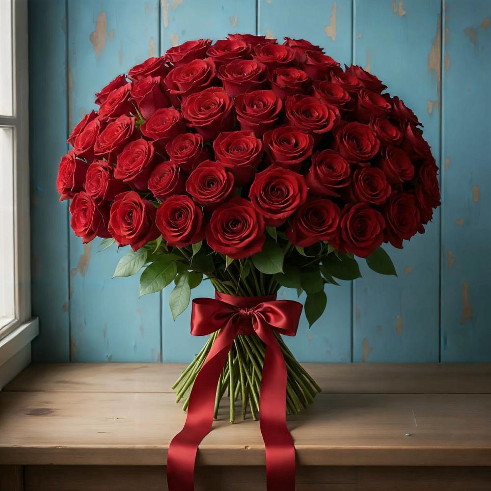 Букет Красные розы Блэк Меджик в Мамонтово Алтайский край