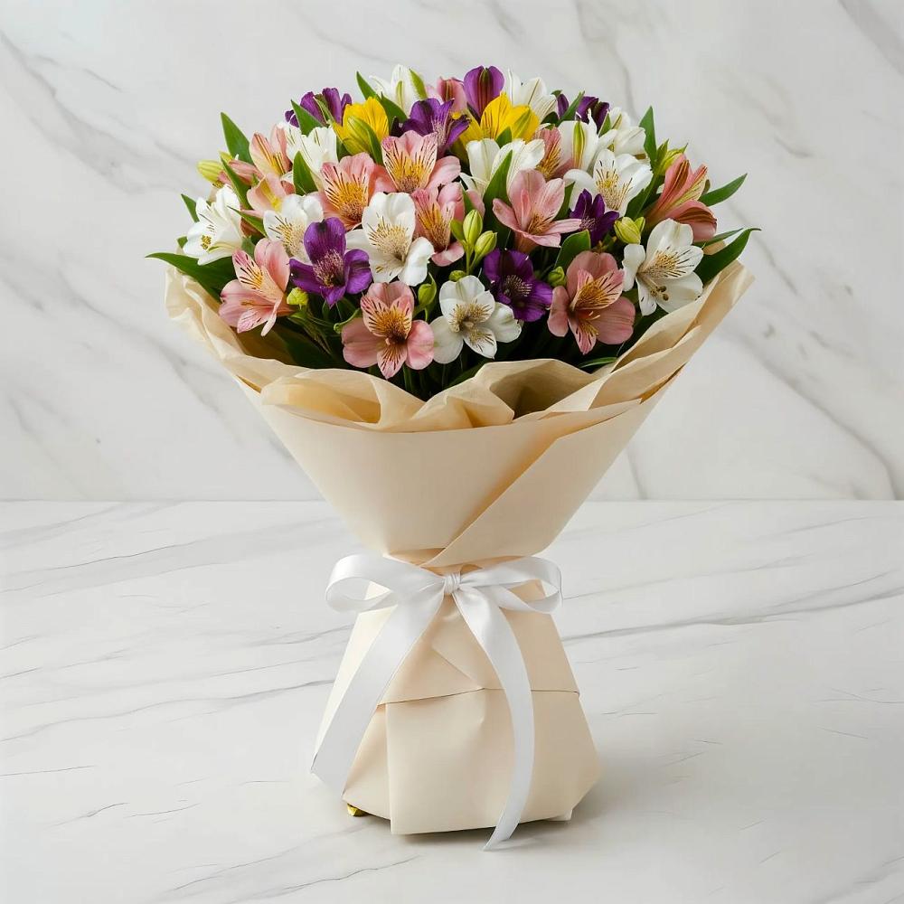 Букет цветов из: Альстромерии в Мамонтово Алтайский край