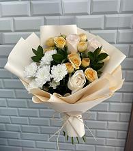 Букет цветов из:  Розы и Хризантемы в Мамонтово Алтайский край
