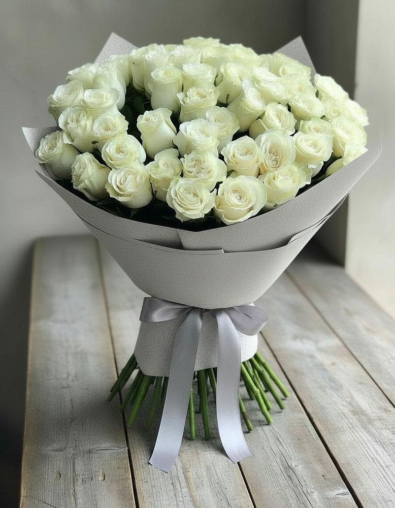 Букет 35 Белых роз в Мамонтово Алтайский край