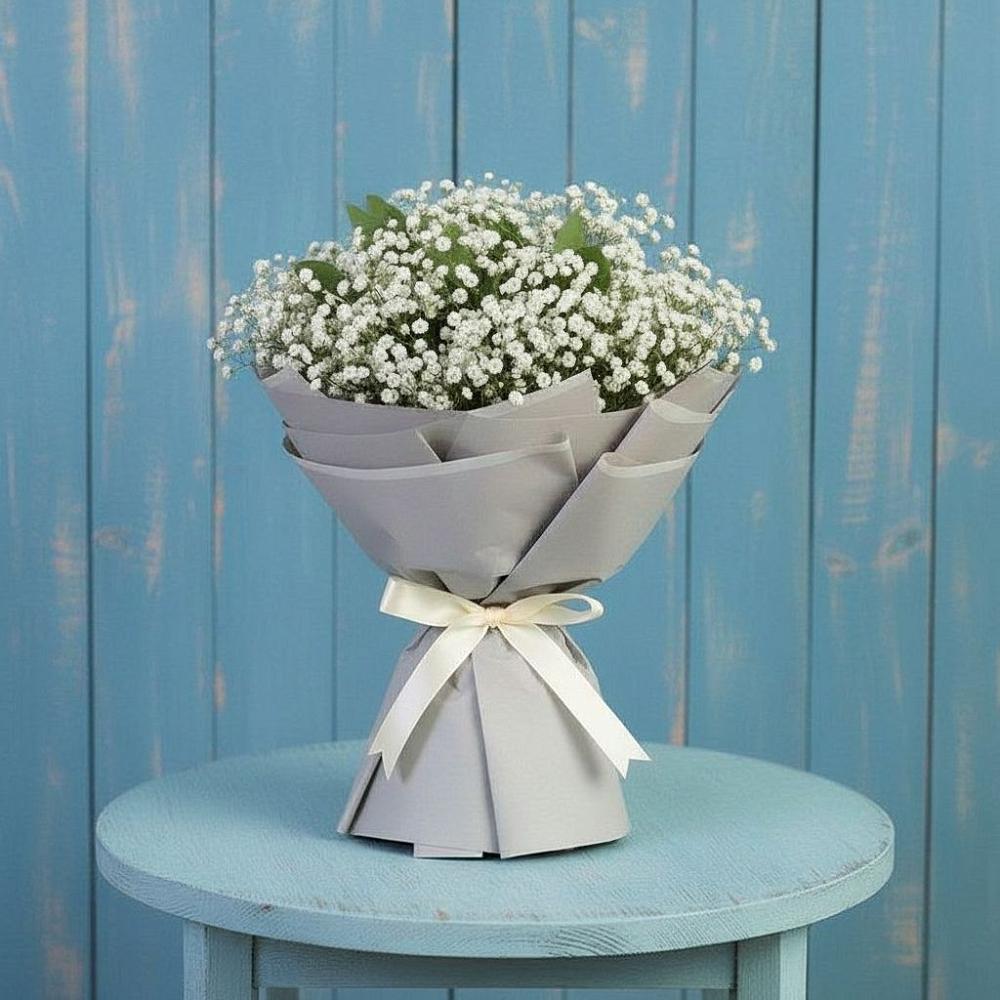 Букет цветов из: Гипсофила в Мамонтово Алтайский край