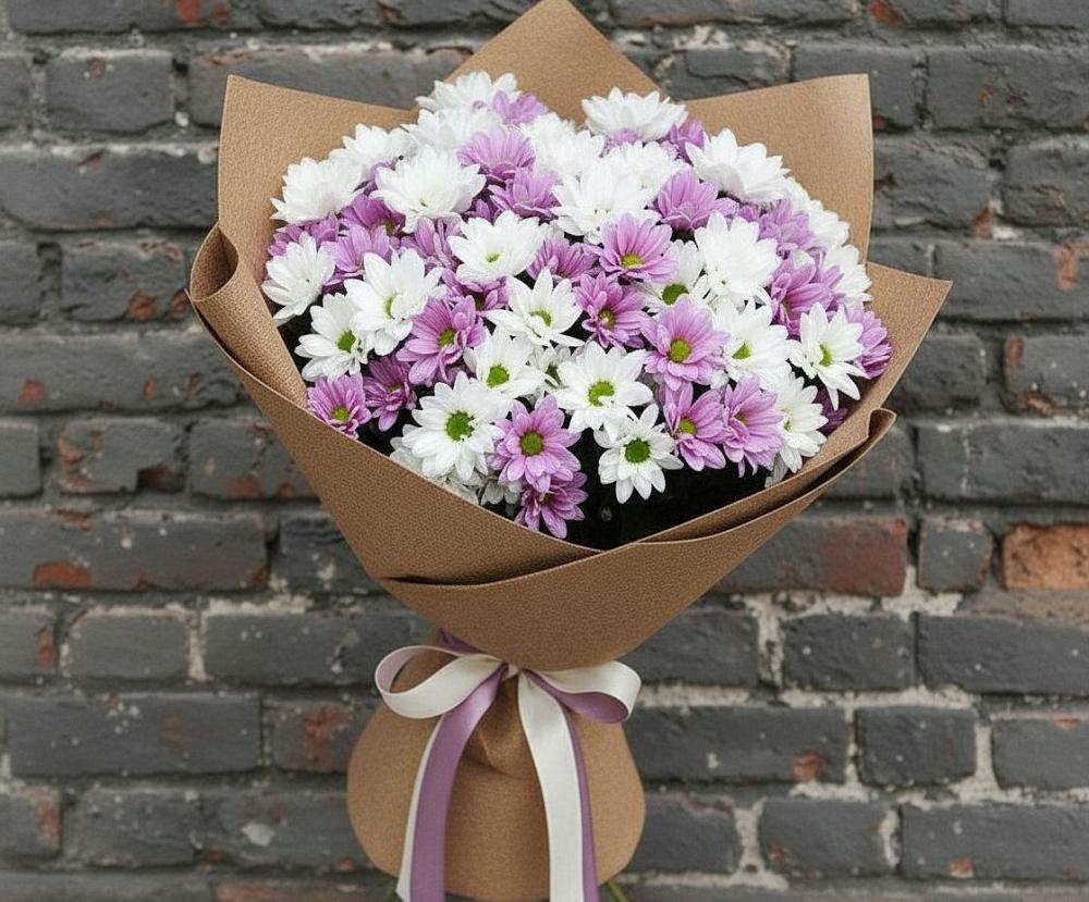 Букет цветов из: Хризантемы в Мамонтово Алтайский край