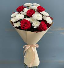Букет цветов из:  Розы и Хризантемы #REPLACE_PRED# Мамонтово Алтайский край