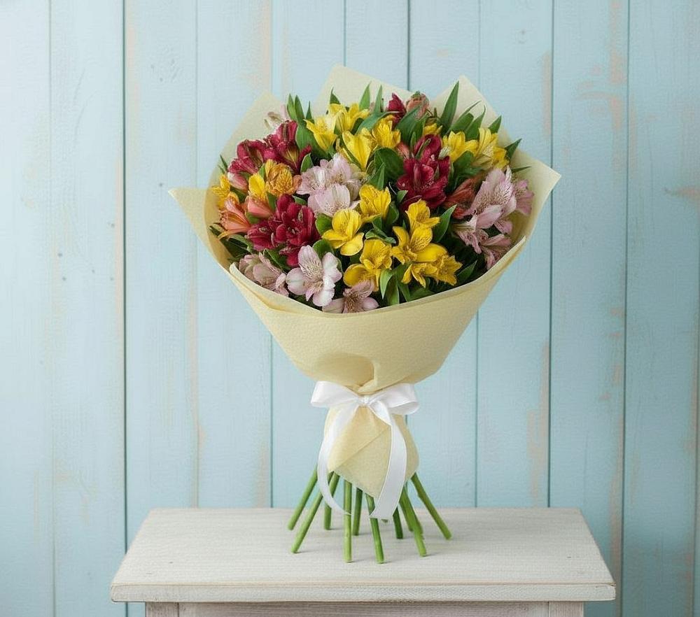 Букет цветов из: Альстромерии в Мамонтово Алтайский край