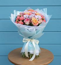 Букет цветов из:  Хризантемы и Розы #REPLACE_PRED# Мамонтово Алтайский край