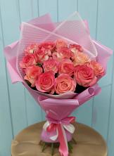 Букет 15 Розовых роз Равель в Мамонтово Алтайский край